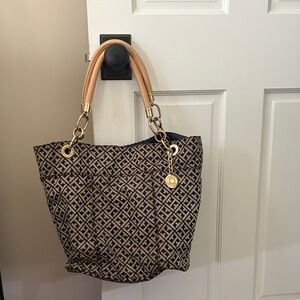 Tommy Hilfiger Brown and Tan Tote Bag